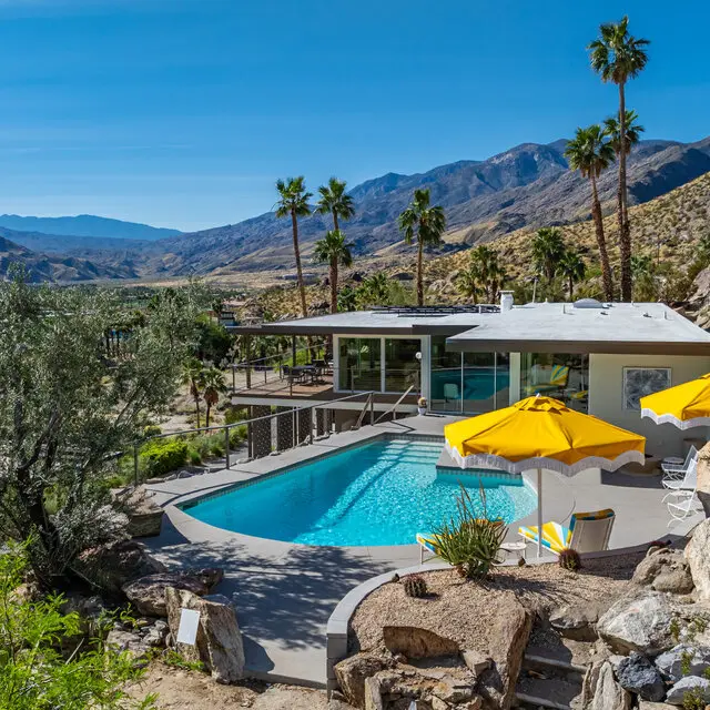 After an extensive renovation, Trina Turk is selling a three-bedroom mountainside house in Palm Springs, Calif., for $3.495 million.