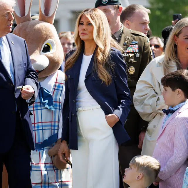 The president and first lady mingled with young guests at the White House Easter Egg Roll on Monday.